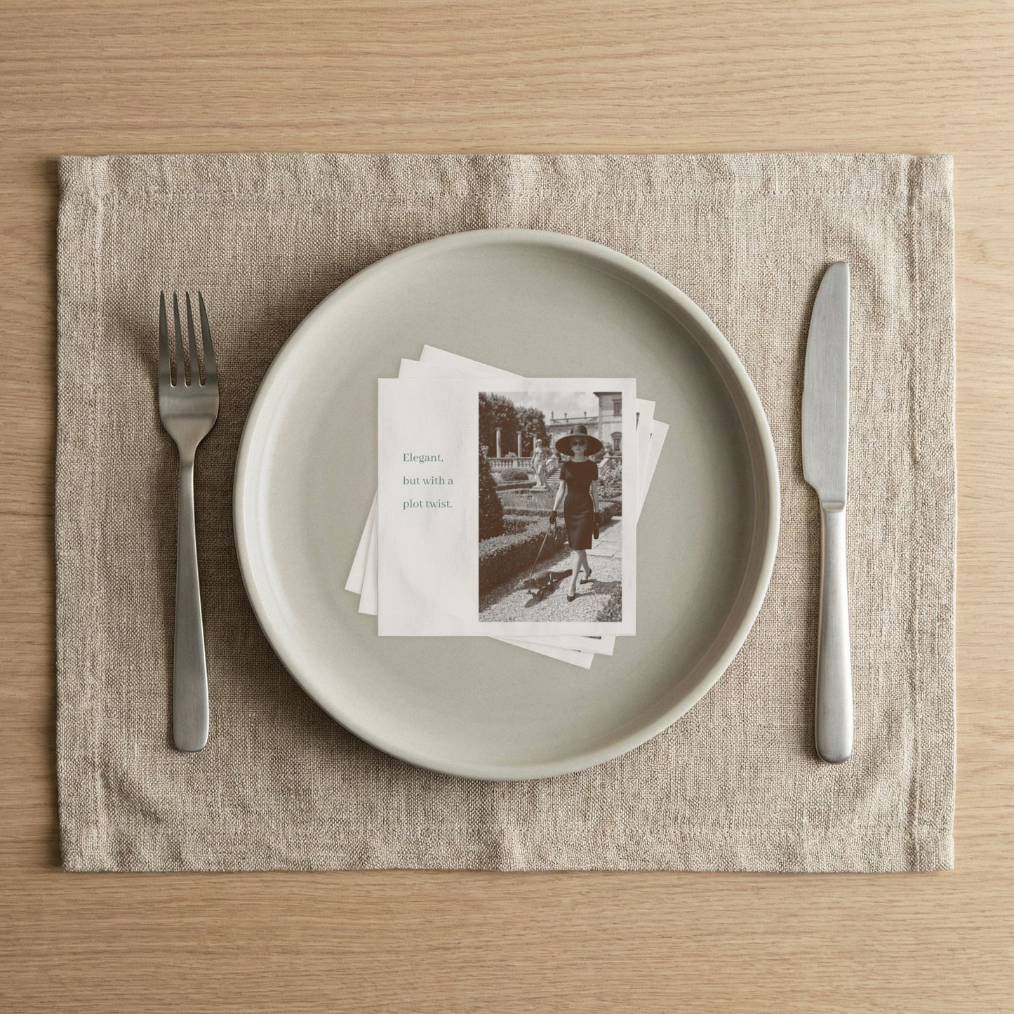 Elegant Plot Twist Napkins