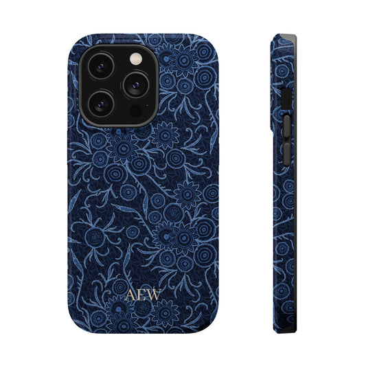 Indigo Blue Floral Phone Case