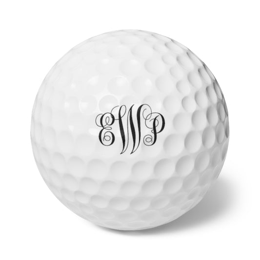 Monogram Golf Balls, 6pcs