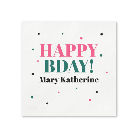 Happy BDay Napkins [personalize it!]