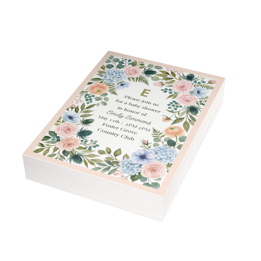 Garden Party Baby Shower Invitations