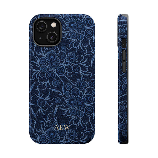 Indigo Blue Floral Phone Case