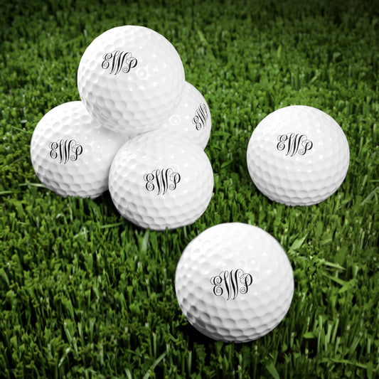 Monogram Golf Balls, 6pcs