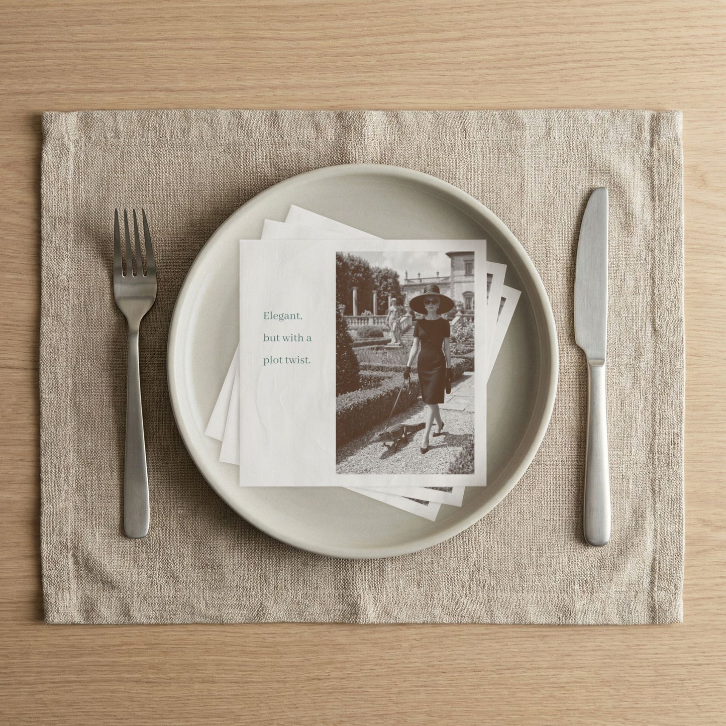 Elegant Plot Twist Napkins