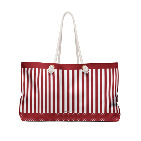 Candy Stripe Weekender Bag