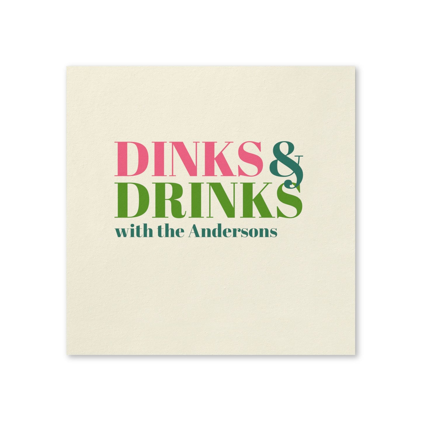 Dinks & Drinks Napkins [personalize it!]