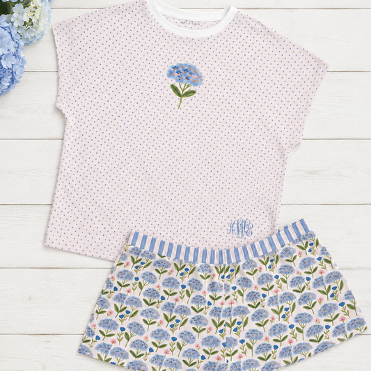 Nantucket Hydrangea Pajama Set