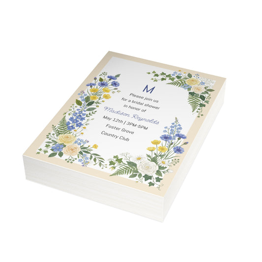 Fresh Garden Bridal Shower Invitations