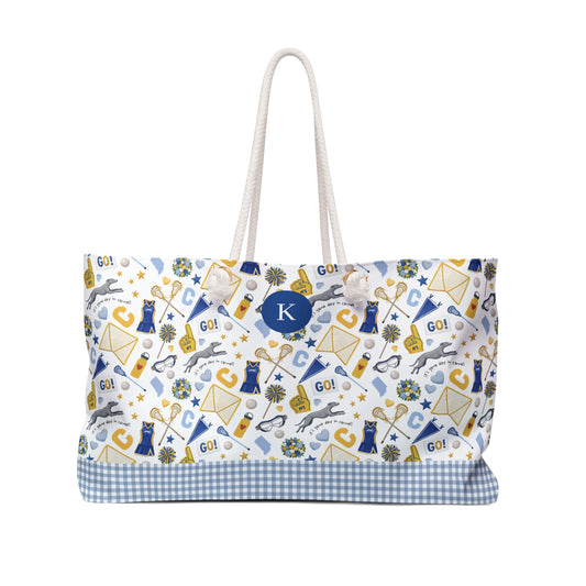 Carmel Girls Lacrosse Motif Weekender Bag