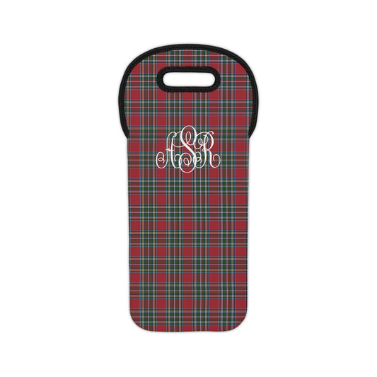 Tartan Plaid Wine Bag