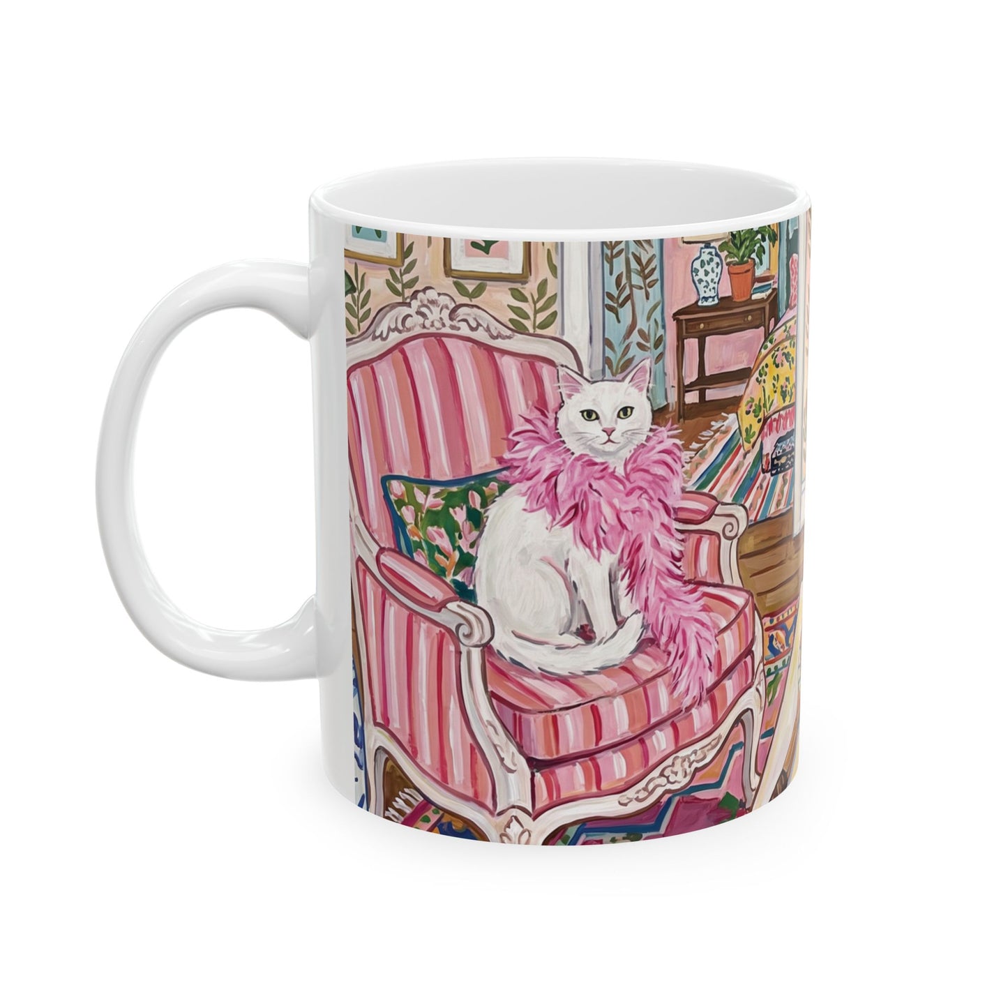 Society Kitty Ceramic Mug, (11oz, 15oz)